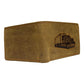 Rustikales Leder-Portemonnaie mit Truck-Design - Klassisches Vintage-Braun